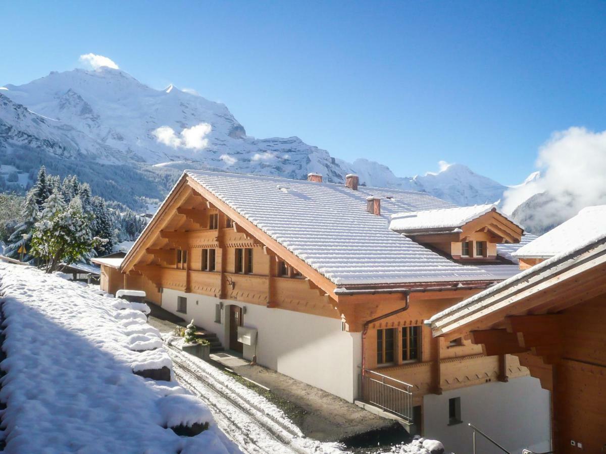 Holiday flat #1, Chalet Aberot, Wengen, Switzerland Exterior foto